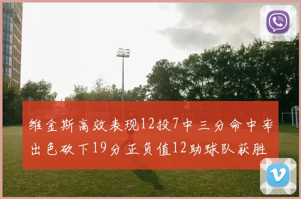 维金斯高效表现12投7中三分命中率出色砍下19分正负值12助球队获胜